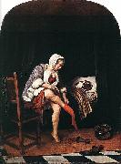 Jan Steen Woman at her toilet painting